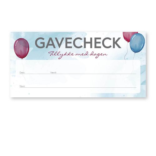 Gavecheck - Tillykke med dagen