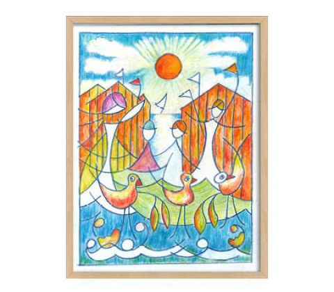 En dag ved stranden - plakat