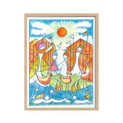 En dag ved stranden - plakat