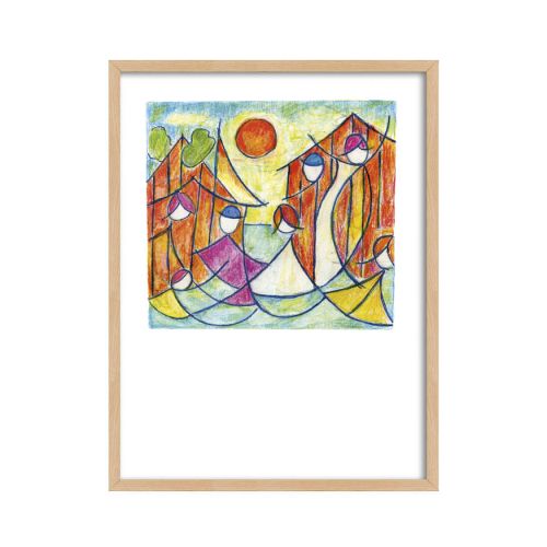 Røde fiskerhuse - plakat