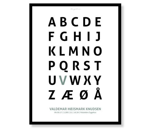 Alfabetplakat - Dreng