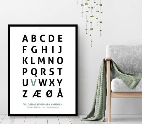 Alfabetplakat - Dreng