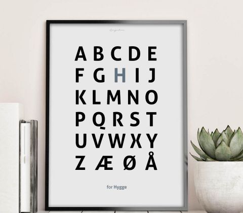 Alfabetplakat - Hygge