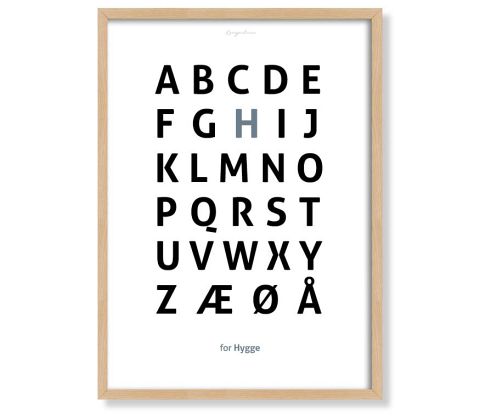 Alfabetplakat - Hygge