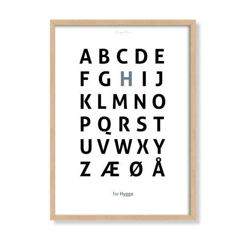 Alfabetplakat - Hygge