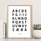 Alfabetplakat - Hygge