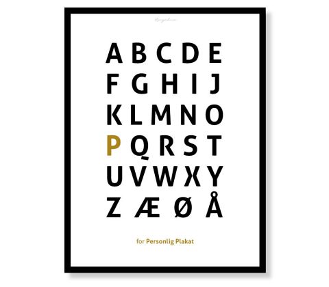 Alfabetplakat - Personlig