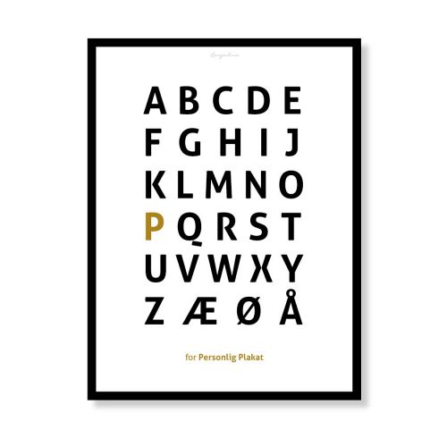Alfabetplakat - Personlig