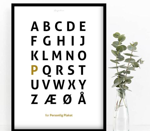 Alfabetplakat - Personlig