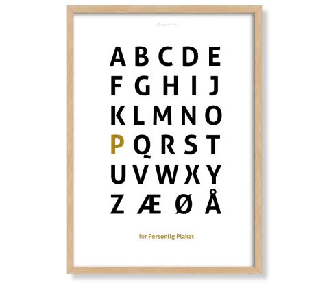 Alfabetplakat - Personlig
