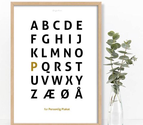 Alfabetplakat - Personlig