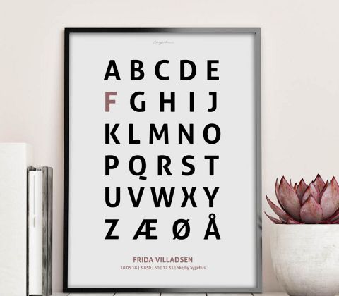 Alfabetplakat - Pige