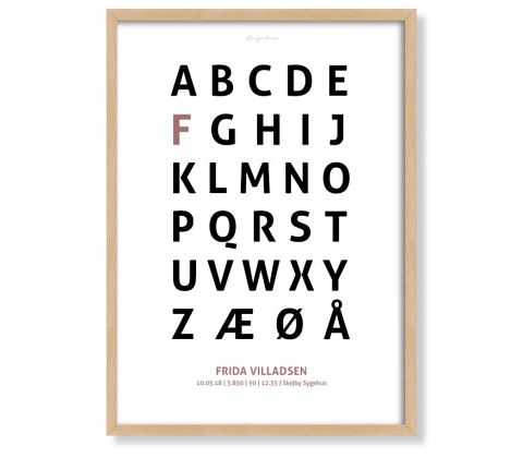 Alfabetplakat - Pige