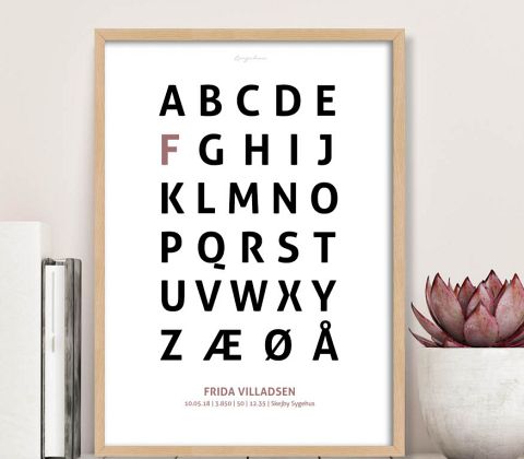 Alfabetplakat - Pige