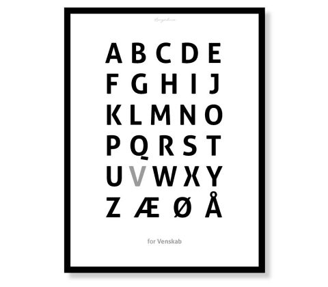 Alfabetplakat - Venskab