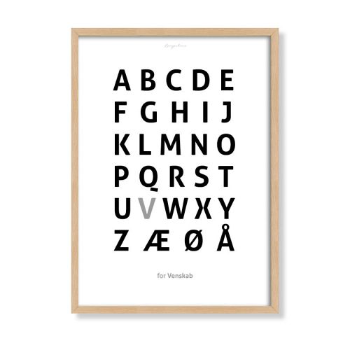 Alfabetplakat - Venskab