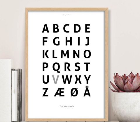 Alfabetplakat - Venskab