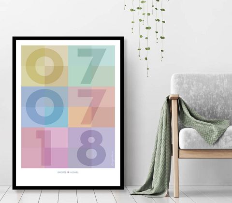 Datoplakat - Pastel