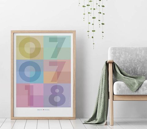 Datoplakat - Pastel