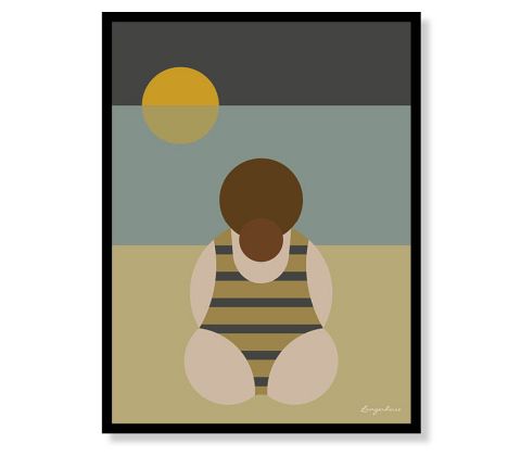 Badenymfe - solnedgang