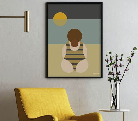 Badenymfe - solnedgang