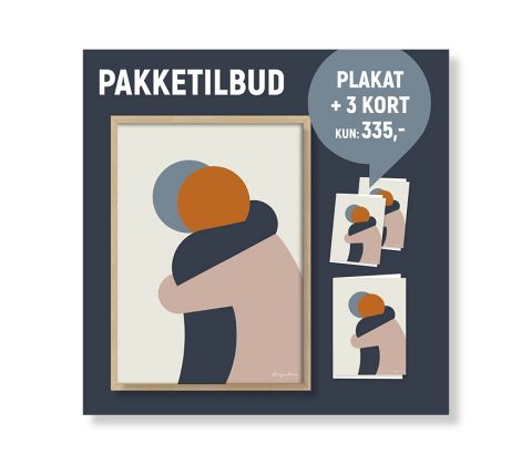KRAM-plakat & tre kort i farver