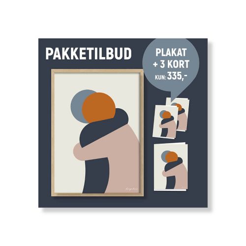 KRAM-plakat & tre kort i farver