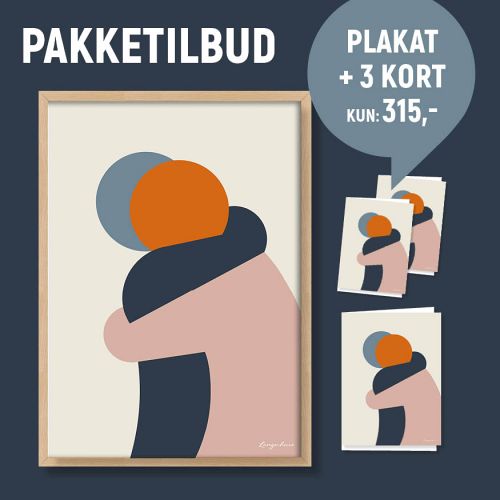KRAM-plakat & tre kort i farver