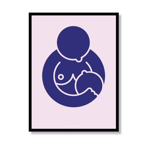 Super MOM - brystbarn i blå