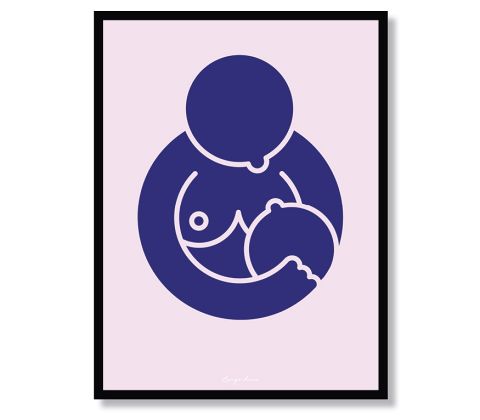 Super MOM - brystbarn i blå