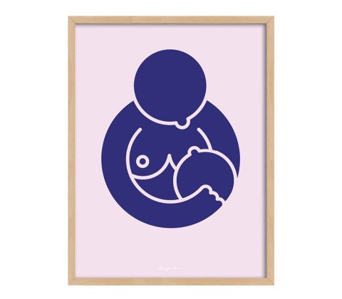 Super MOM - brystbarn i blå