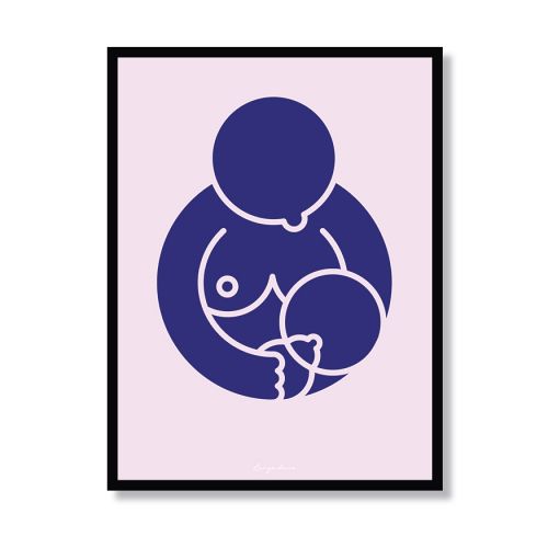 Super MOM - flaskebarn i blå