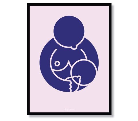 Super MOM - flaskebarn i blå