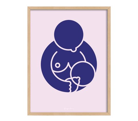 Super MOM - flaskebarn i blå