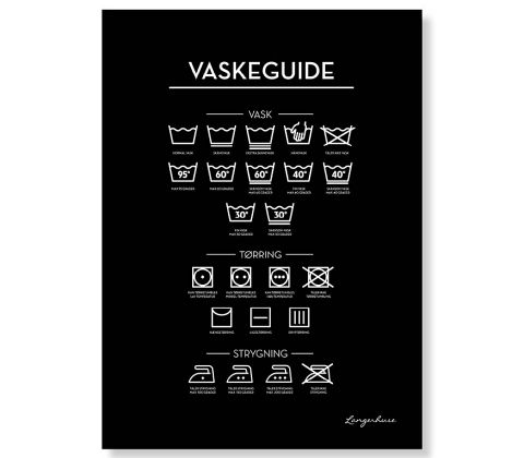 Vaskeguide - sort