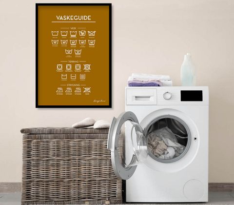 Vaskeguide - okkergul